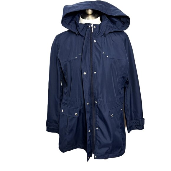 Weatherproof Navy Blue Lightweight Winter Jacket with Removable Hood Size XL - Picture 2 of 13